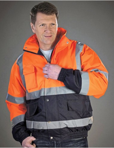 YOK-HVP218-Hi-Vis Two-Tone Bomber Jacket